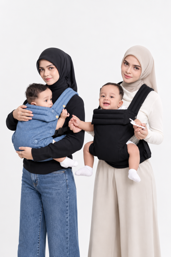 Elite Reversible Baby Carrier – Denim Dark / Black