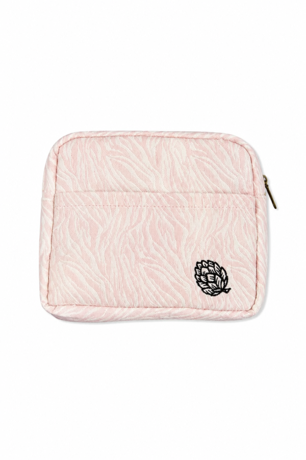 Detachable Mini Pouch Pink Zebra